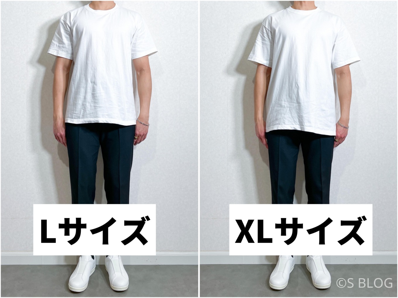 ユナイテッドアスレ 6.2オンス プレミアム Tシャツ サイズ比較